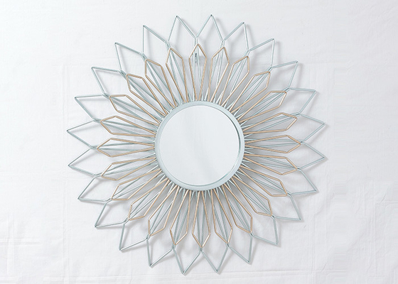 Gold Silver Decorative Flower Mirror Wall Decor