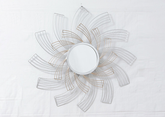 Gold Silver Decorative Flower Mirror Wall Decor