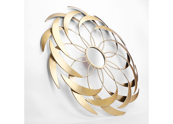Modern Star Shape Luxury Gold Flower Wall Mirror