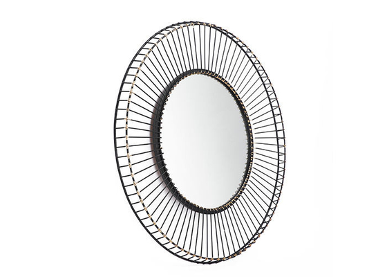 Handmade Decorative Gold Circular Metal Wall Art Mirror