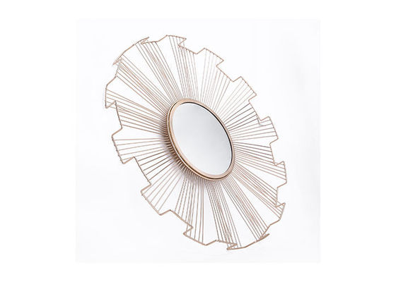 Round Framed Concavo-Convex Modern Metal Wall Art Mirror For Home Decoration